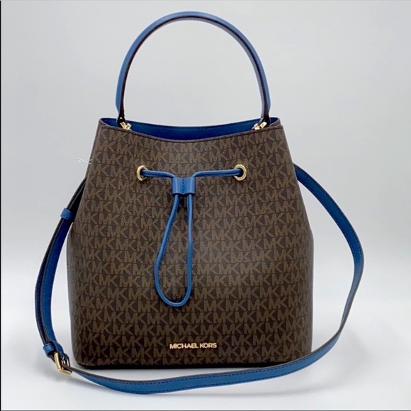 MICHAEL KORS SURI LARGE BUCKET MESSENGER DK CHAMBR - Picture 9 of 16